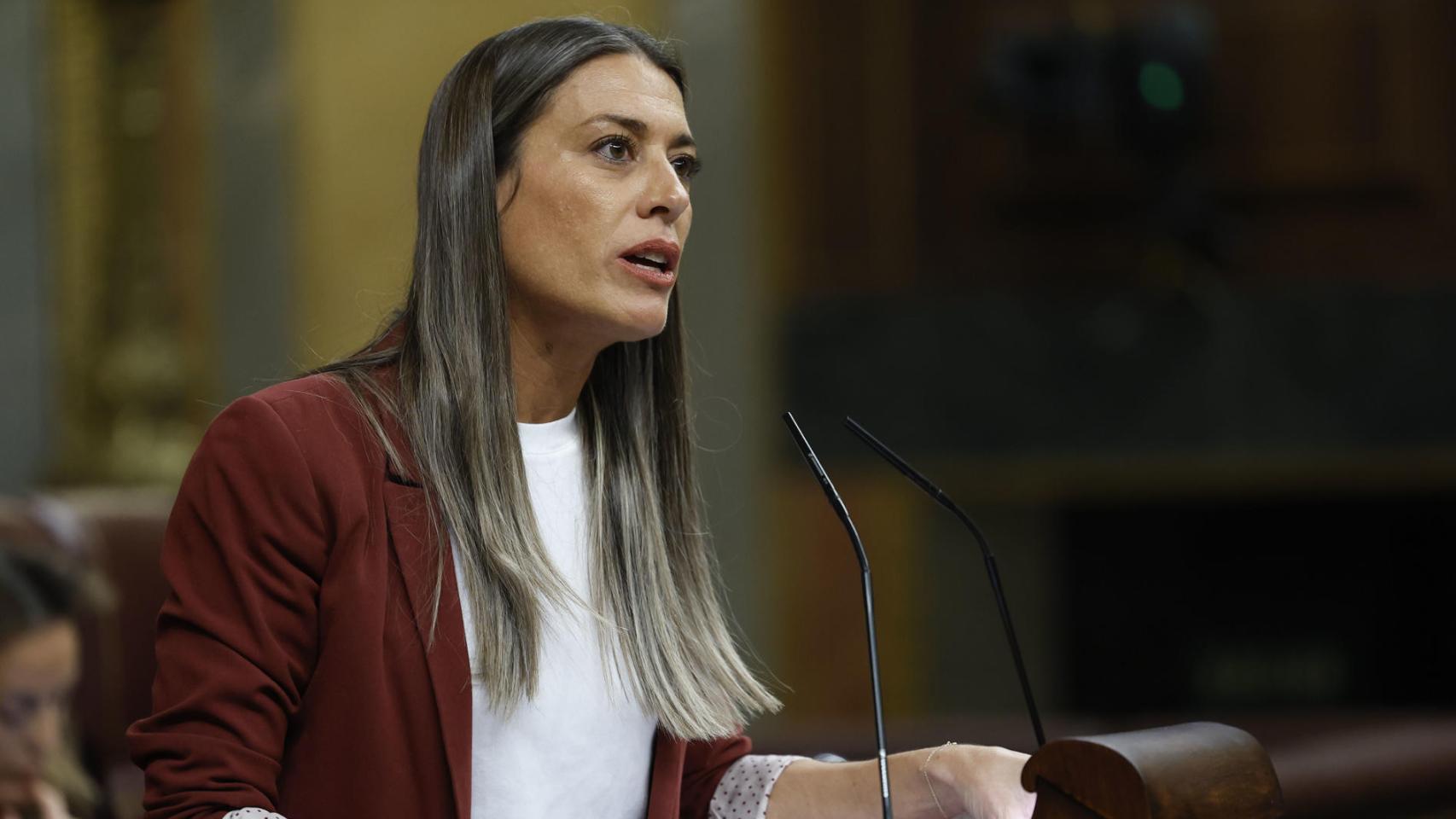 El portavoz de Junts, Míriam Nogueras, interviene en el pleno del Congreso este miércoles.