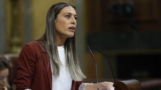 El portavoz de Junts, Míriam Nogueras, interviene en el pleno del Congreso este miércoles.