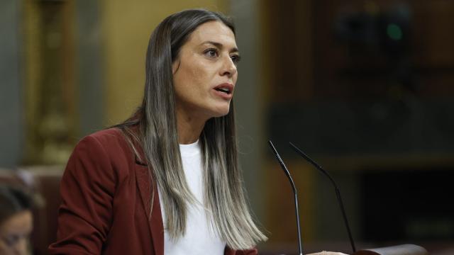 El portavoz de Junts, Míriam Nogueras, interviene en el pleno del Congreso este miércoles.