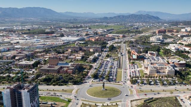 Vista del distrito de Teatinos y la zona de la Universidad.