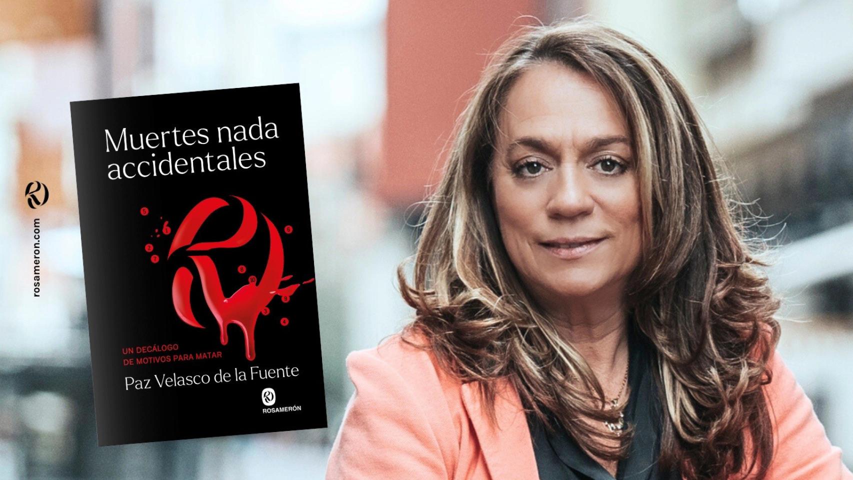 Paz Velasco, criminóloga, junto a su tercera y nueva obra.