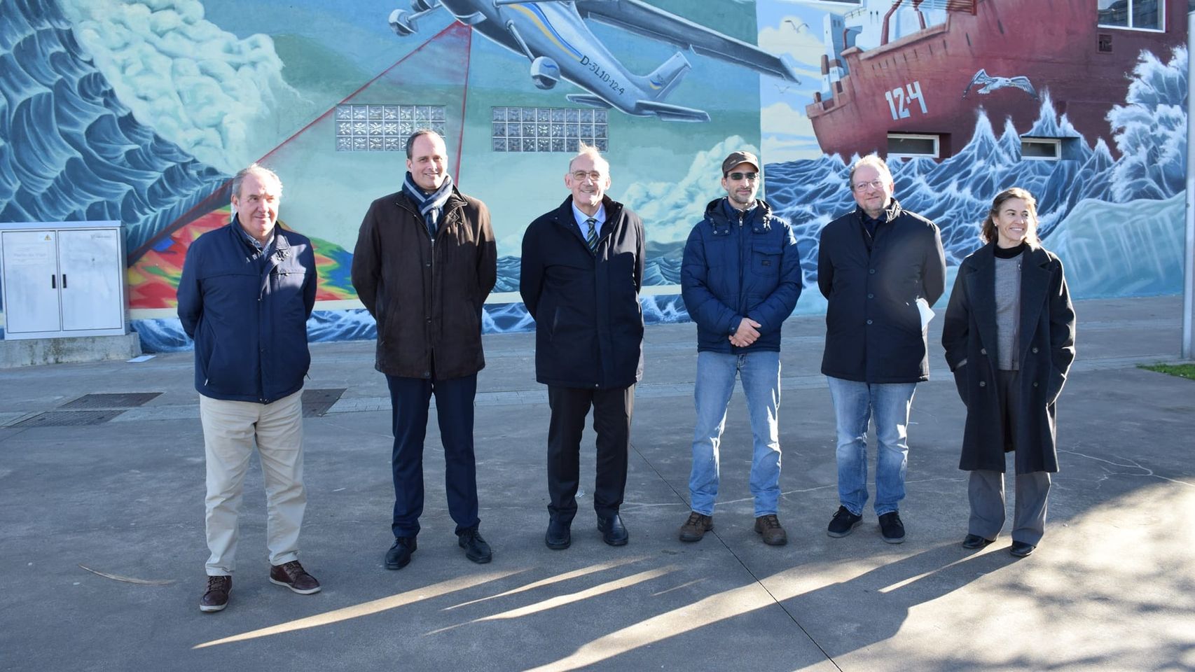 Presentación del mural de Delio Rodríguez en el Náutico de Vigo.