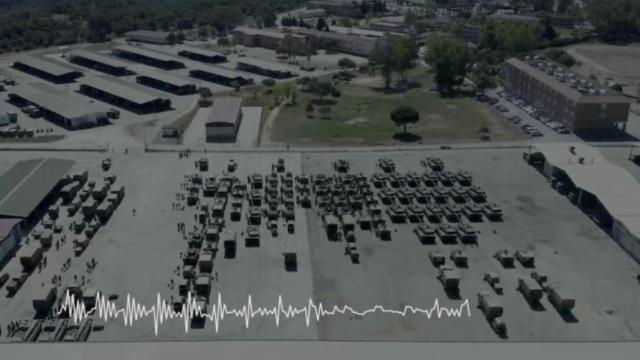 Explanada en la base de Cerro Muriano, sede de la Brigada Guzmán El Bueno X.