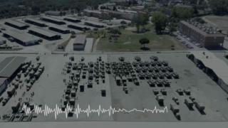 Explanada en la base de Cerro Muriano, sede de la Brigada Guzmán El Bueno X.