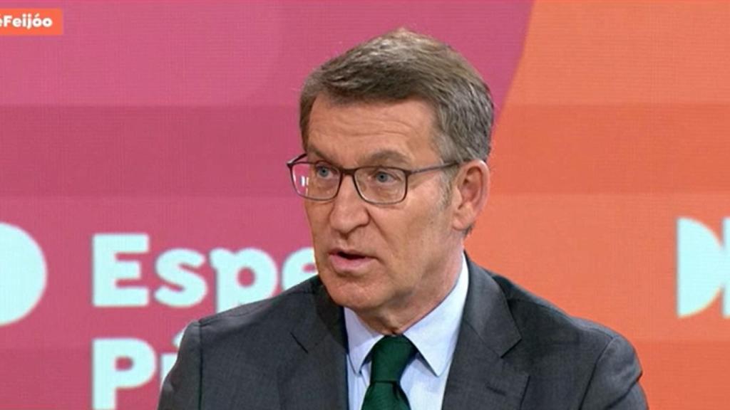 El líder del Partido Popular, Alberto Núñez Feijóo, este jueves en 'Espejo Público'.