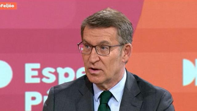 El líder del Partido Popular, Alberto Núñez Feijóo, este jueves en 'Espejo Público'.