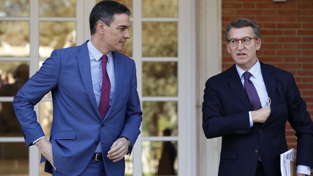 Pedro Sánchez y Alberto Núñez Feijóo, en un encuentro anterior en la Moncloa.
