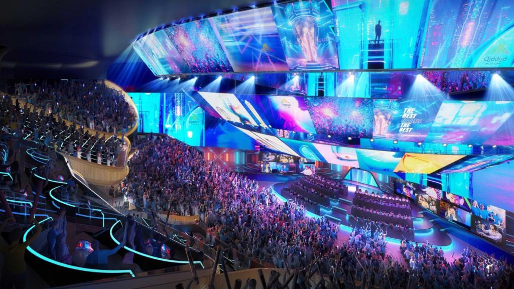 El interior del estadio de eSports que prepara Arabia Saudí.
