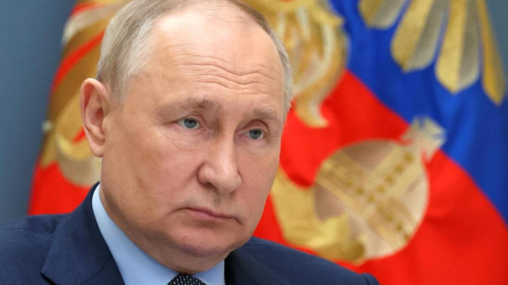 Vladímir Putin, durante su intervención telemática en una reunión del G20.