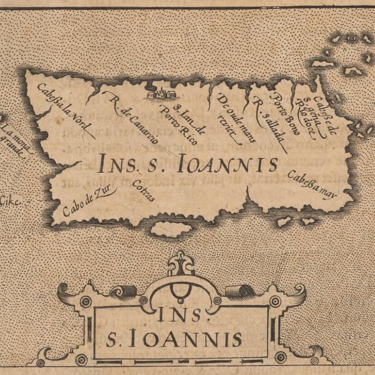 Puerto Rico por Gerardus Mercator, 1607.