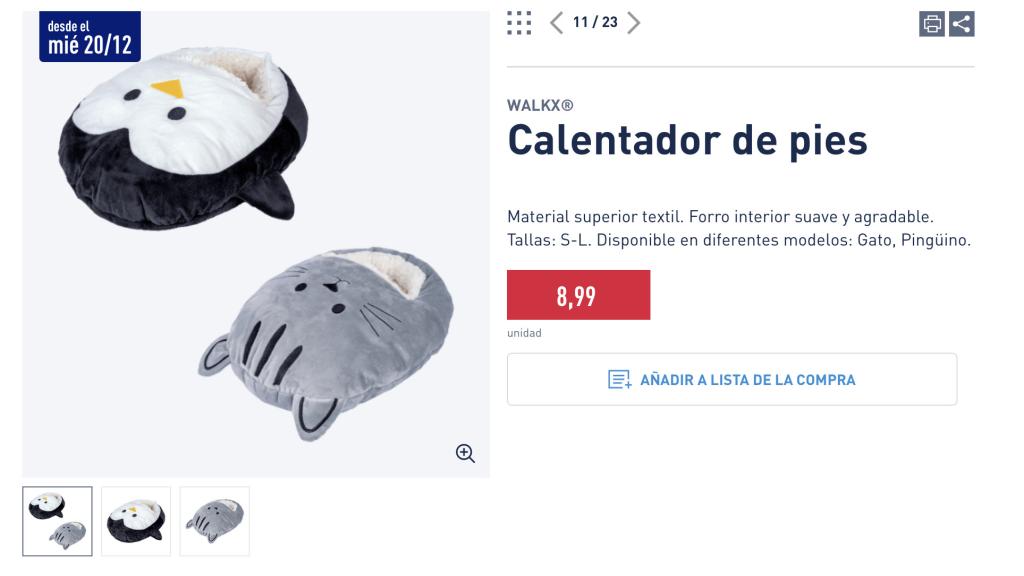 Calentador de pies.