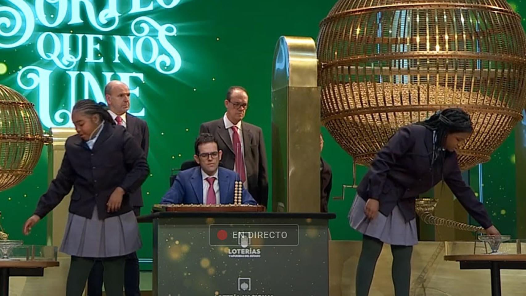 Imagen del sorteo de la Lotería de Navidad