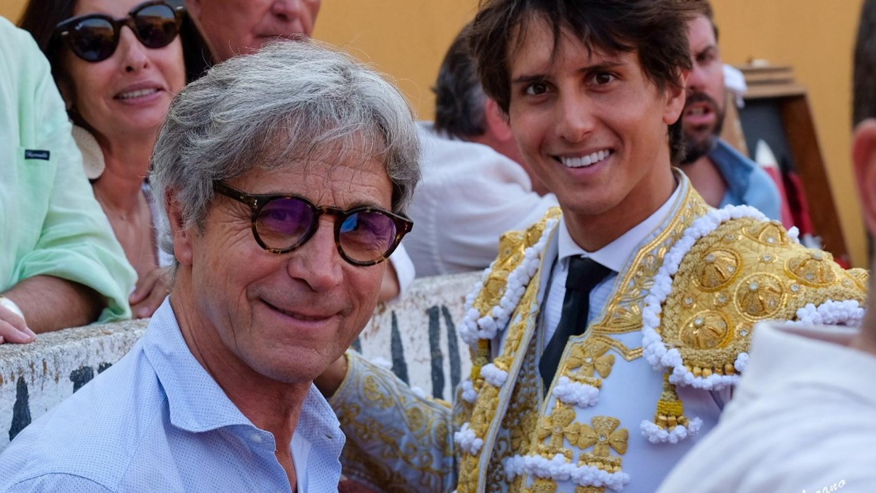 Roberto Domínguez y su poderdante Roca Rey