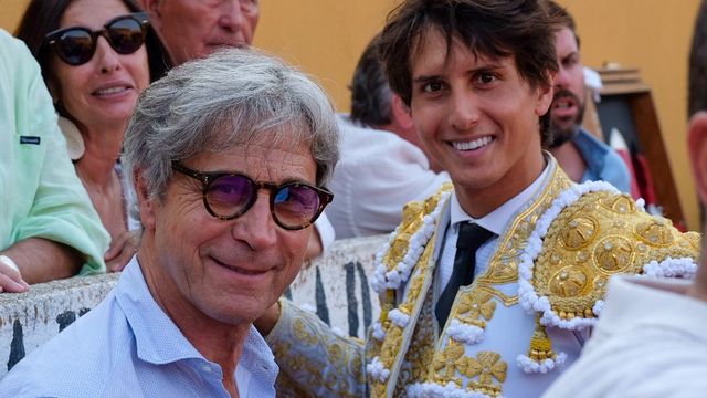 Roberto Domínguez y su poderdante Roca Rey