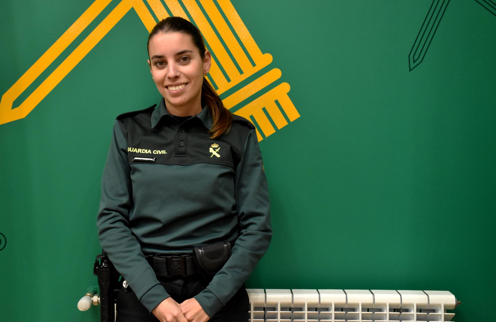 Noelia Martín, en el interior de la Comandancia de Zamora