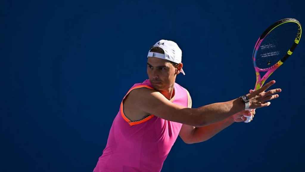 Rafa Nadal, durante un entrenamiento en la Rafa Nadal Academy.