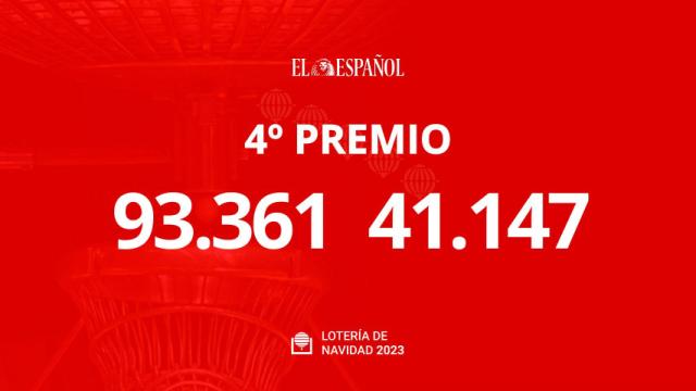 Estos son los cuartos premios de la Lotería de Navidad 2023: comprobar números ganadores