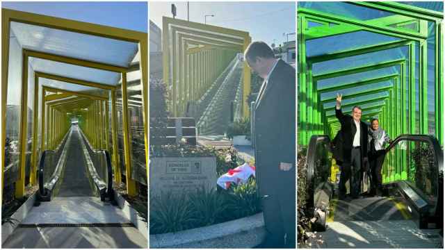 Inauguración de la rampa mecánica de Teis.