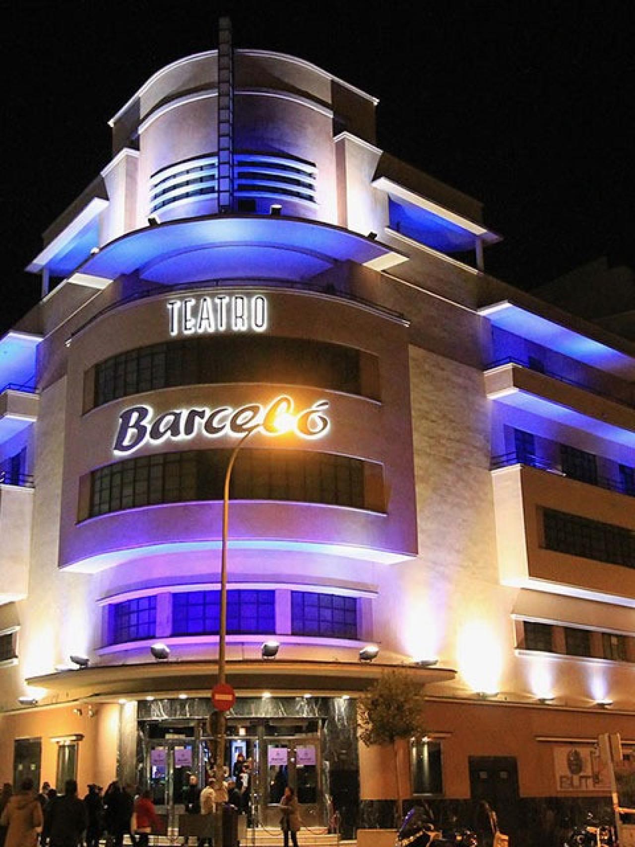 Teatro Barceló, antiguo cine Barceló (1930), una de las obras más logradas de la arquitectura racionalista madrileña.