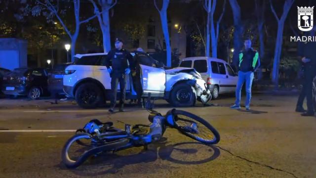 Imagen del siniestro, en el Paseo del Prado.