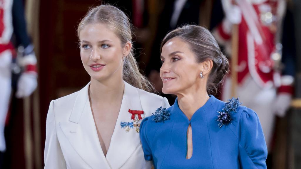 Letizia y Leonor el día de la Jura de la Constitución