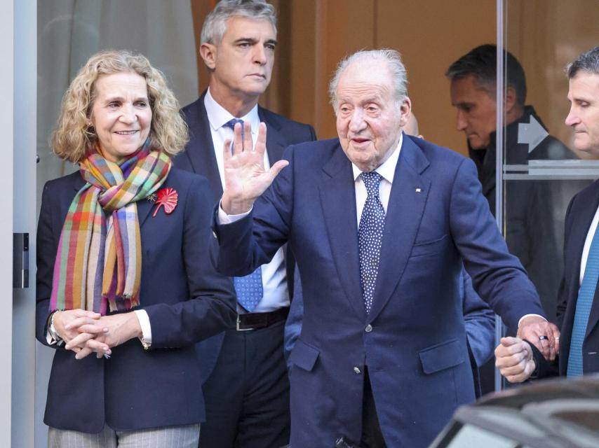 Juan Carlos I durante el cumpleaños de su hija, la infanta Elena.