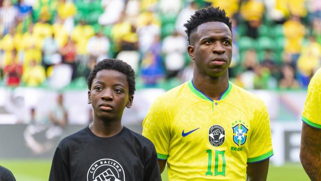 Vinicius, durante un partido con Brasil