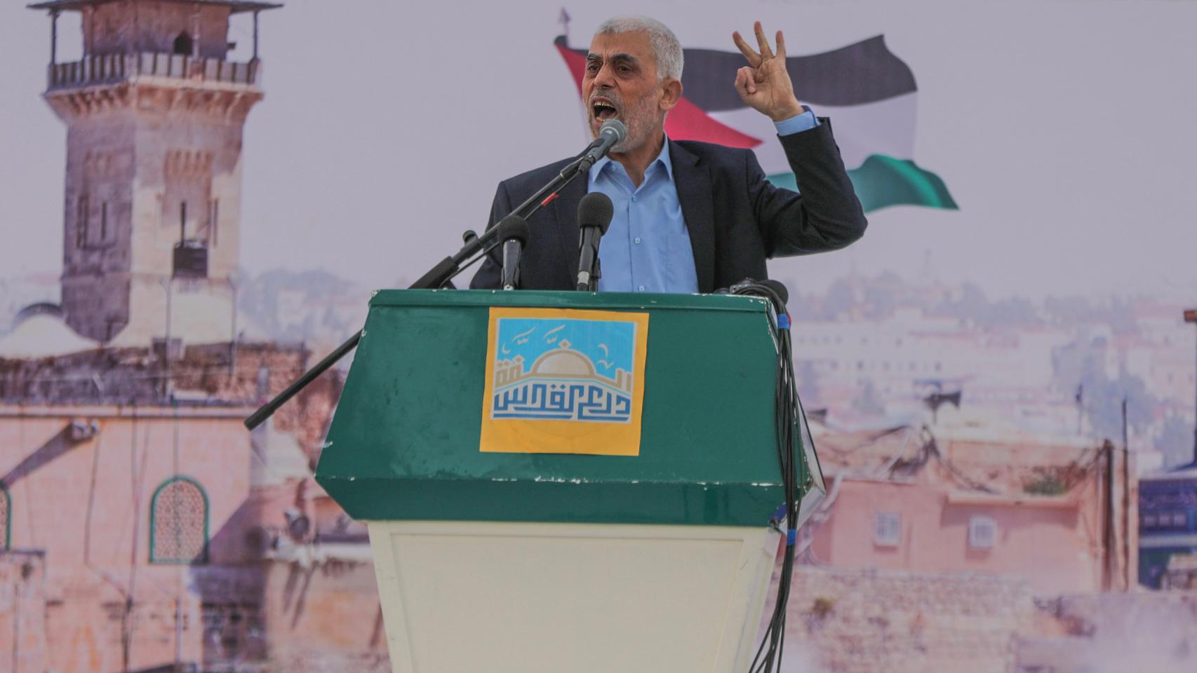 El líder de Hamás en la Franja de Gaza Yahya Sinwar el pasado mes de abril.