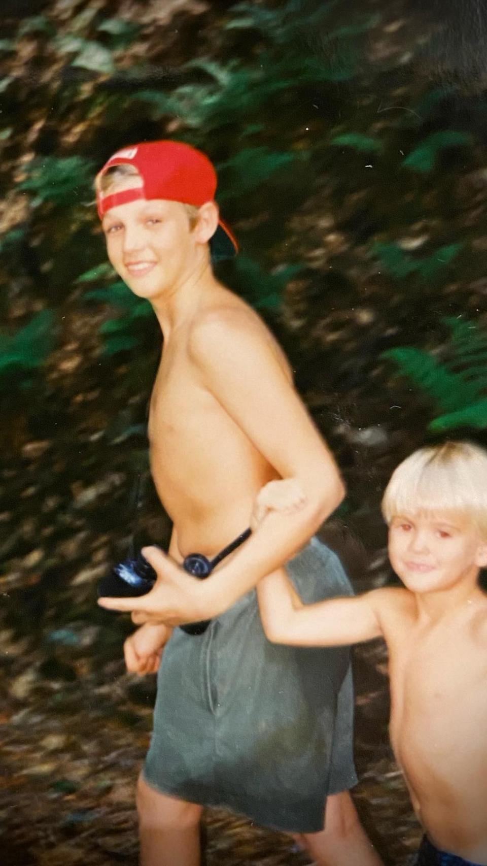 Nick Carter junto a su hermano, Aaron, en una imagen de sus redes sociales.