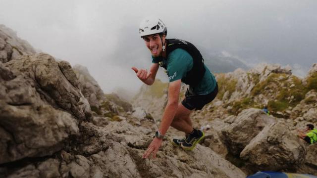 Esteban Olivero, durante una prueba de trial