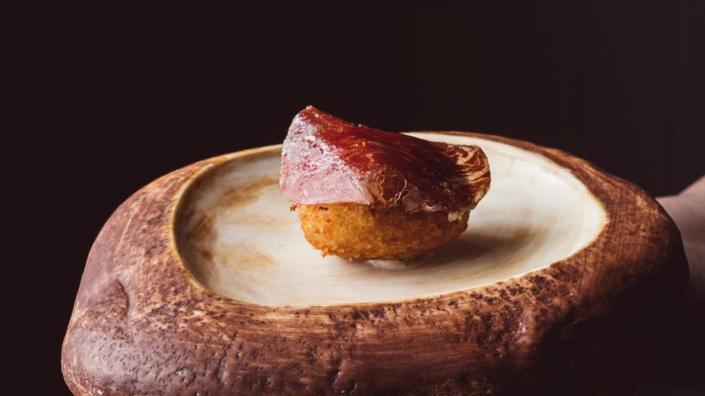 La croqueta de jamón del restaurante 'Frases'.