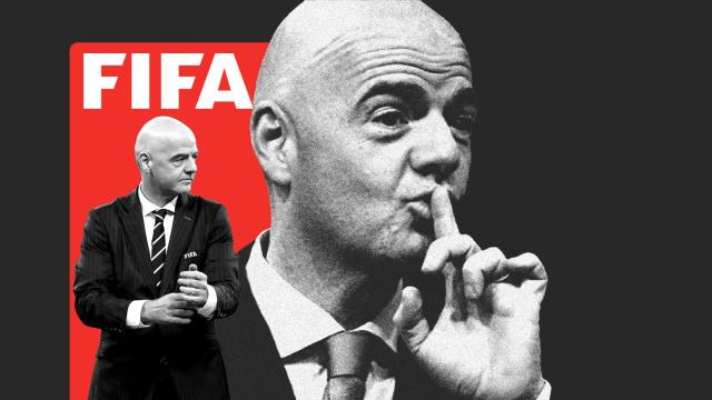 Gianni Infantino, en un fotomontaje