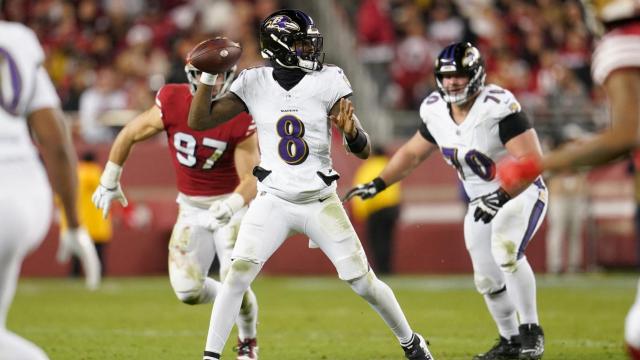 Lamar Jackson, durante el Ravens Baltimore - San Francisco 49ers