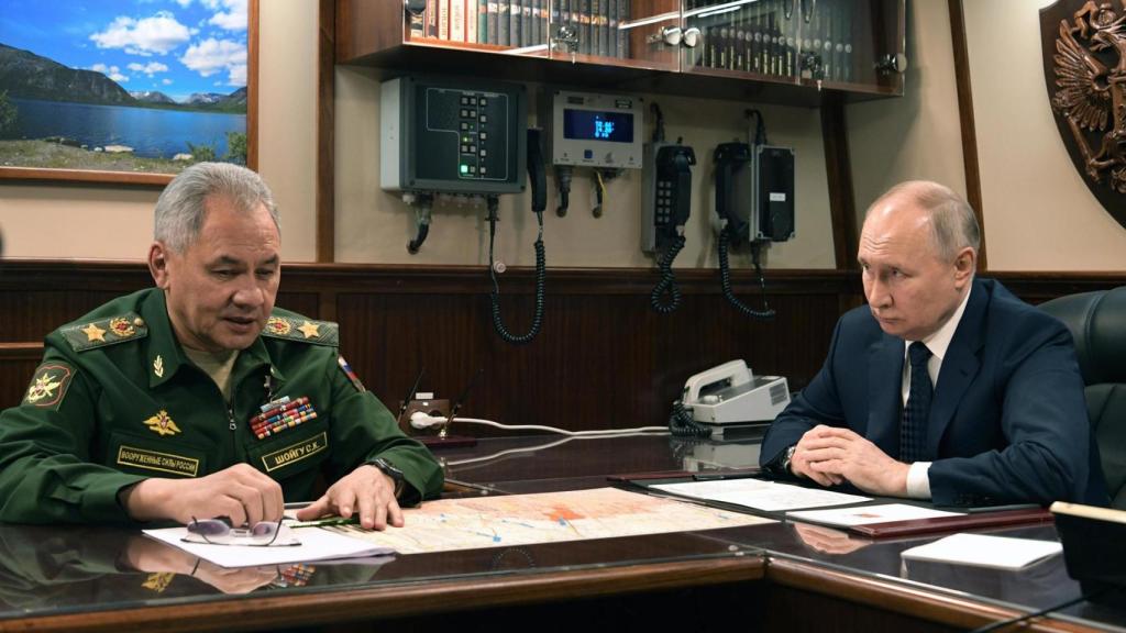 Sergei Shoigu y Vladimir Putin, esta semana en San Petersburgo