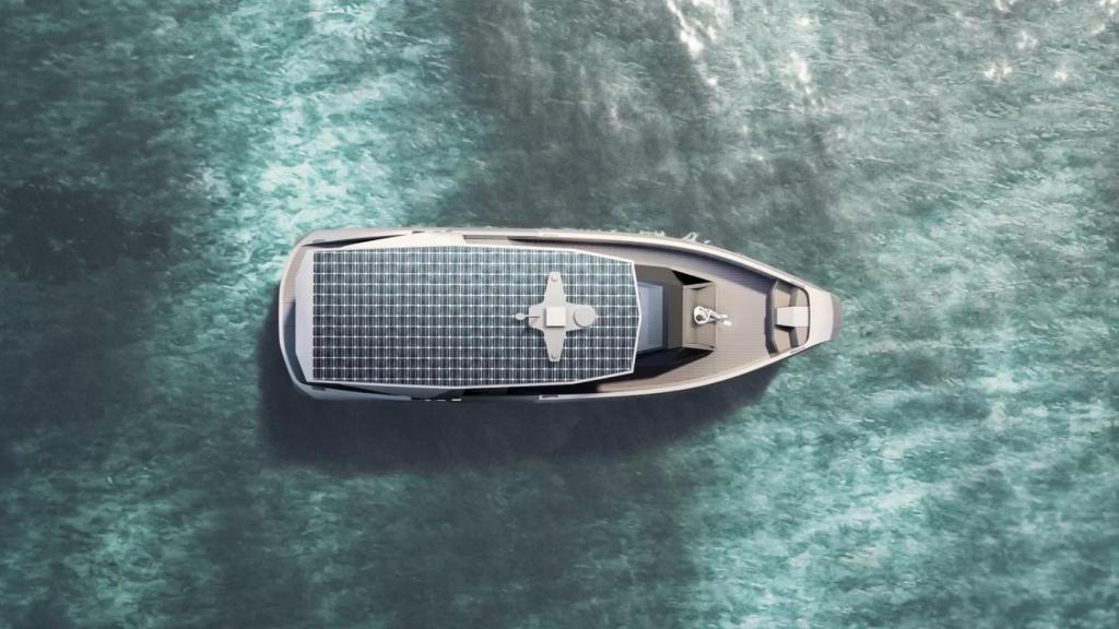 Los paneles solares del yate The Open.