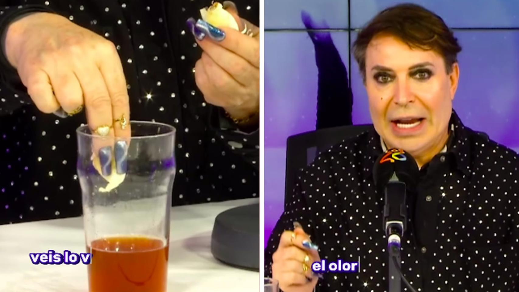 Capturas del vídeo de Los 40 con el ritual del Maestro Joao.