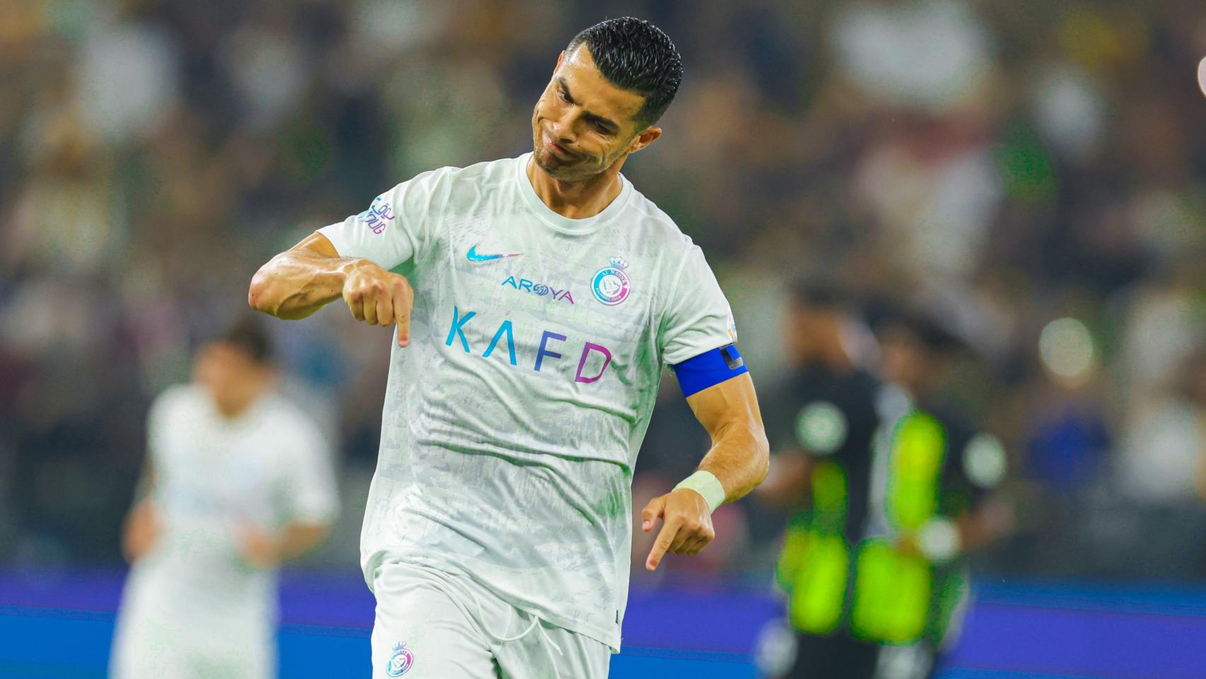 Cristiano Ronaldo celebra uno de sus goles con el Al Nassr.