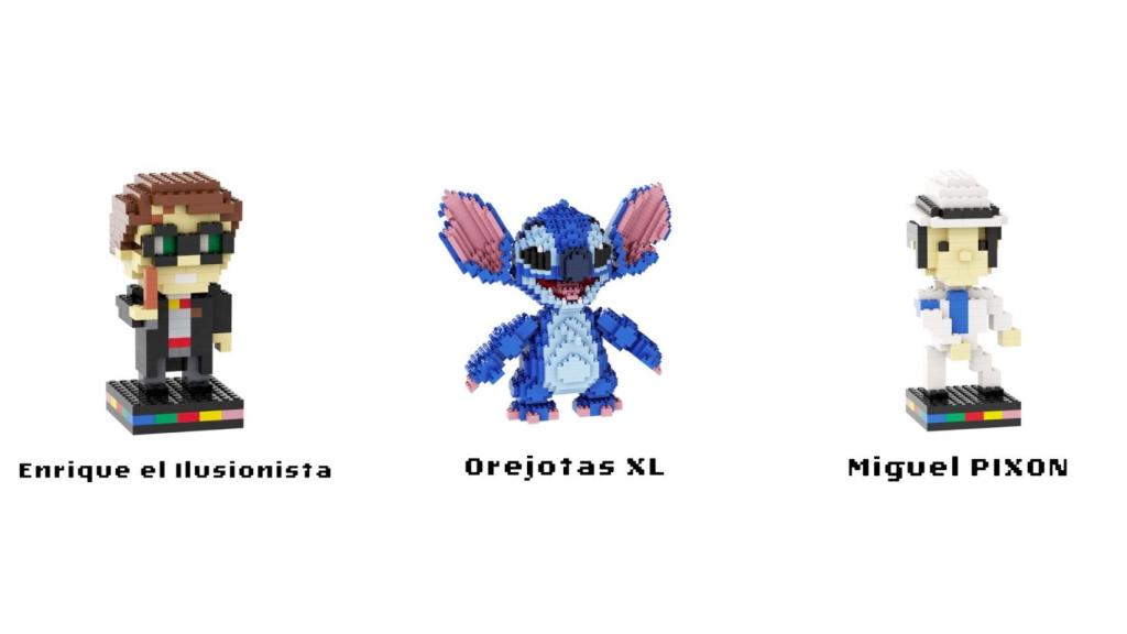 Personajes de Pixo basados en Harry Potter, Stitch y Michael Jackson