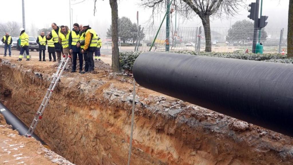 Visita a las obras de la Red de Calor