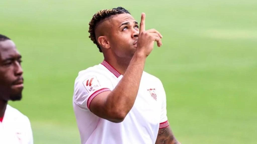 Mariano Díaz, con el Sevilla.