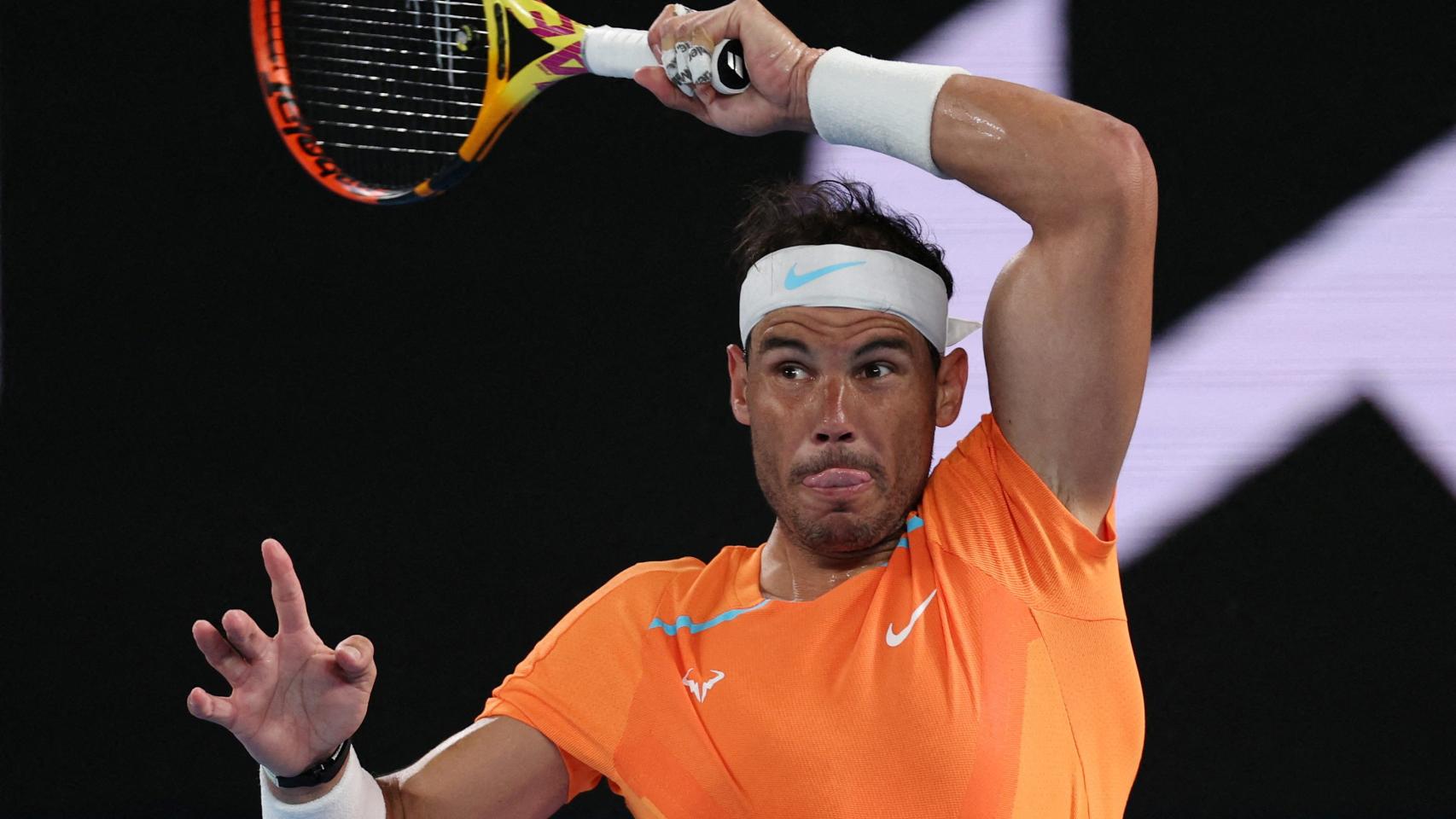 Rafa Nadal, durante un partido en el Open de Australia.