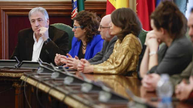 El nuevo alcalde de Pamplona, Joseba Asiron, de EH Bildu, este jueves.