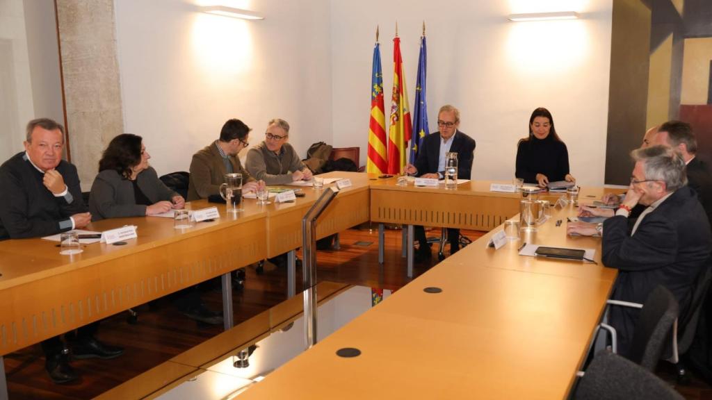 El comité de expertos reunido este jueves. EE
