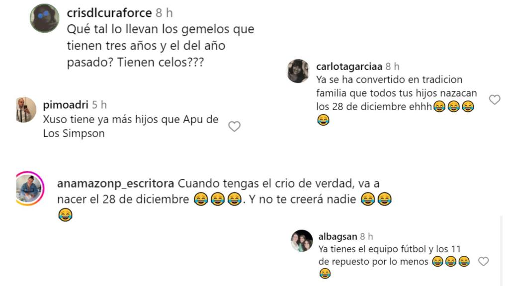Algunos de los comentarios en la publicación de Xuso Jones.