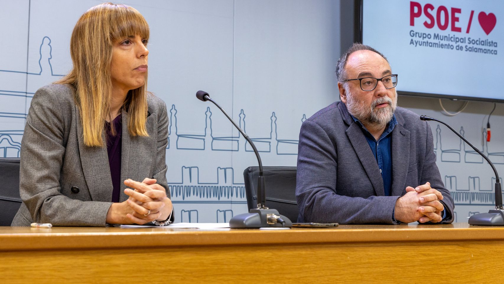 María Sánchez y Juan José García Meilán, concejales socialistas