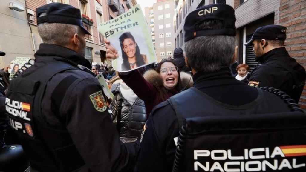 Protestas ante los juzgados el pasado 15 de diciembre, cuando Óscar declaró por segunda vez ante la jueza