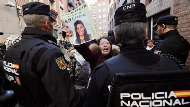 Protestas ante los juzgados el pasado 15 de diciembre, cuando Óscar declaró por segunda vez ante la jueza