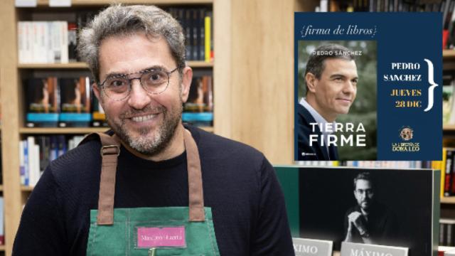 El escritor Máximo Huerta junto al presidente del Gobierno, Pedro Sánchez, en un montaje de EL ESPAÑOL.