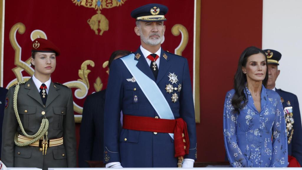 Los Reyes y la heredera, en el Día de la Hispanidad.