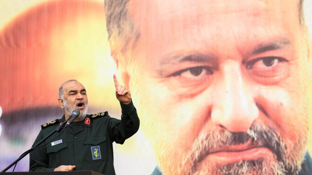 Funeral del alto asesor de la Guardia Revolucionaria de Irán, Sayyed Razi Mousavi, en Teherán (Irán).